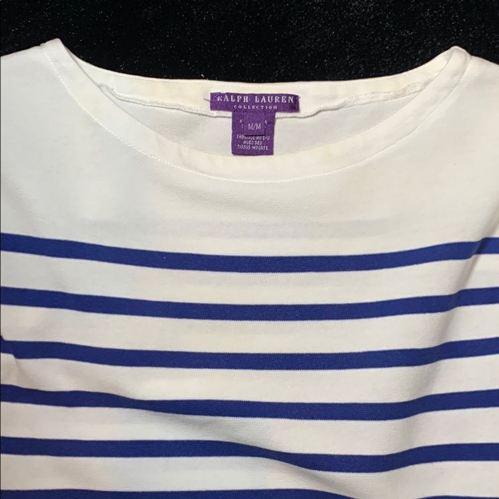 Purple Label Ralph Lauren Collection Striped Boatneck Mariner Sweater Medium - Picture 6 of 14